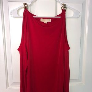 Michael Kors opens shoulder long sleeve shirt